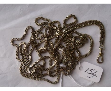 A fancy box link gold guard chain 20.6g    