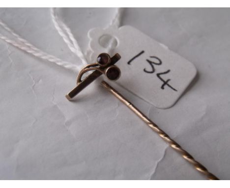 9ct gem set stick pin       