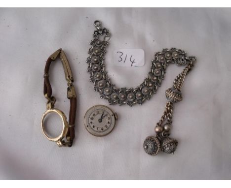Ladies RG wrist watch also a metal Eastern  style   watch chain        