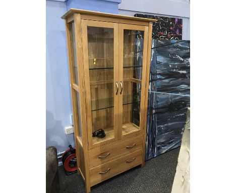 A light oak modern display unit