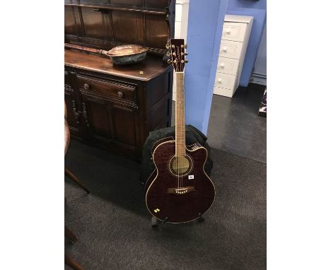 A Tanglewood Sundance electric guitar and soft case, number 990146354 TW-57