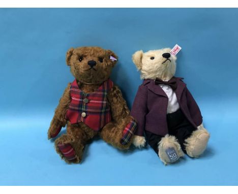 A boxed Steiff 'Doctor Who 50th Anniversary' Teddy Bear and an 'Angus' Teddy Bear, with certificates