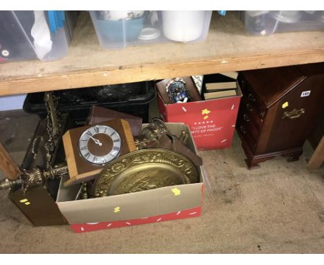 Shelf of assorted including a miniature bureau