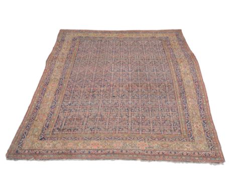  A Bakhtiar carpet,   of overall design, the navy field profusely decorated in polychrome wuth stylised foliate motifs, appro