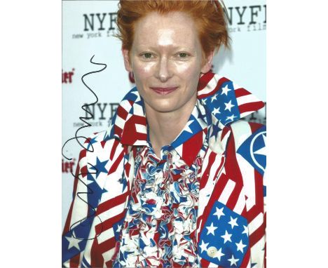 Tilda Swinton signed 10 x 8 colour Photoshoot Portrait Photo, from in person collection autographed at An Event In London 201