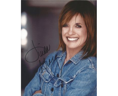 Linda Gray signed 10 x 8 colour Photoshoot Portrait Photo, from in person collection autographed at ITV Studios London 2014. 