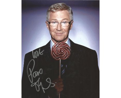 Paul O'Grady signed 10 x 8 colour Photoshoot Portrait Photo, from in person collection autographed at ITV Studios London 2010