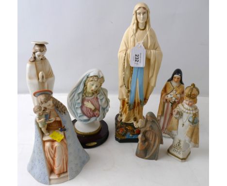 Seven religious figures,&nbsp; two Hummel