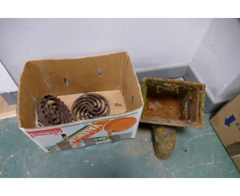 Antique drain fittings and rain hopper