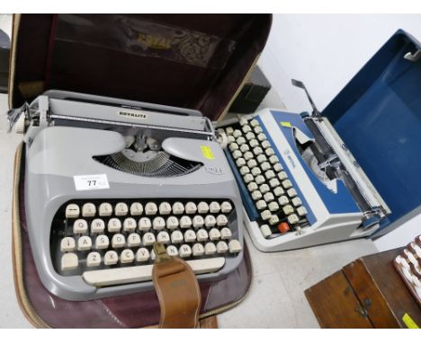 Imperial 203 typewriter and Royal Royalite typewriter
