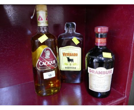 Bottle of Spanish Brandy, Drambuie etc