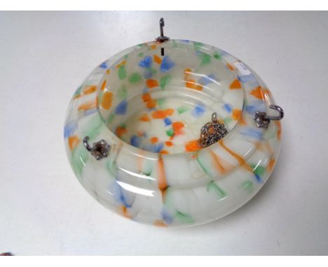An Art Deco glass light shade 