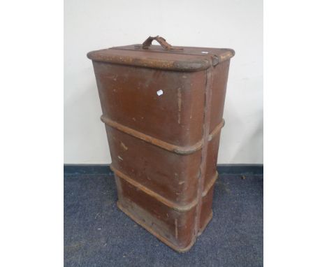 An early 20th century bentwood bound trunk 