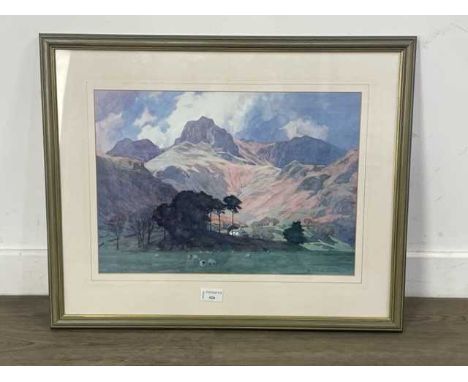 ALFRED HEATON COOPER MOUNTAIN AND FARM print on paper, mounted, framed and under glass50cm x 60cm overall 