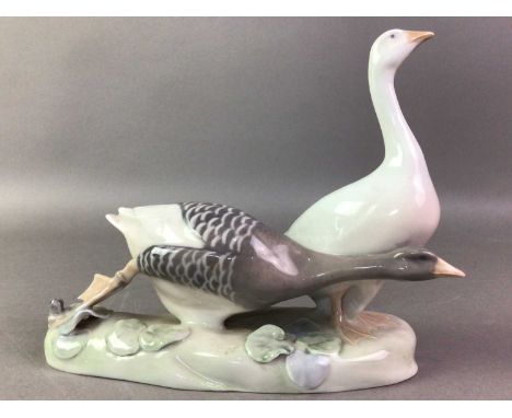 GROUP OF ROYAL COPENHAGEN AND OTHER ANIMAL FIGURES including birds and cats 