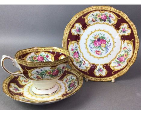 ROYAL ALBERT TEA SERVICE LADY HAMILTON PATTERN comprising six cups, six saucers and six side platesQty: 18