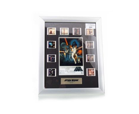 STAR WARS EPISODE IV - A NEW HOPE, ORIGINAL FILM CEL issued by Rye by Post Ltd, with certificate verso, framed and behind Per