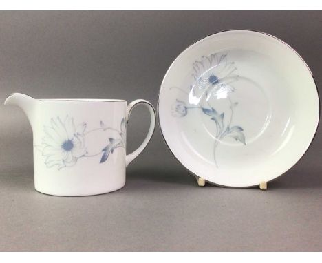 WEDGWOOD 'WHITE WEDDING' TEA SERVICE DESIGNED BY SUSIE COOPER comprising thirteen cups, twelve saucers, ten side plates, suga