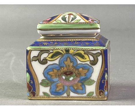 NORITAKE INKSTAND AND OTHERS the inkstand with detachable wells, along with a miniature individual tea set on tray, Mdina gla