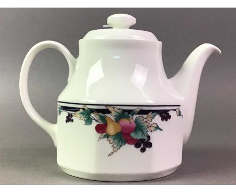ROYAL DOULTON DINNER SERVICE AUTUMN'S GLORY PATTERN  comprising tea pot, six cups and saucers, six side plates, six dinner pl