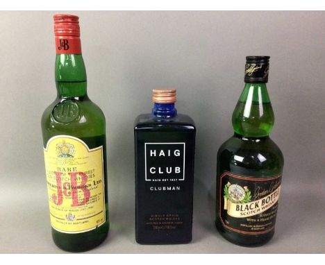 HAIG CLUB Single grain scotch whisky&nbsp; along with Gordon Grahams black bottle scotch whisky and J&amp;B scotch whiskyQty: