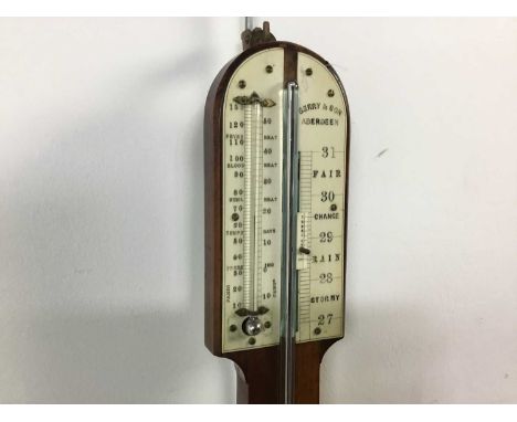 STICK BAROMETER by Berry and Son, cased in oakThis lot contains elephant ivory material. Several countries, including in the 