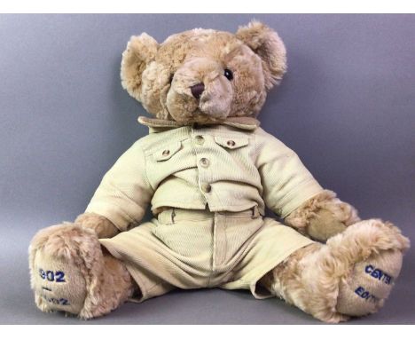 MODERN STEIFF CENTENARY EDITION BEAR 1902-2002 in two piece corduroy suit