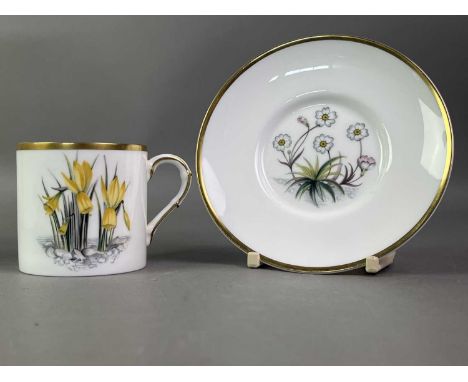 ROYAL WORCESTER COFFEE SERVICE AND A COLCLOUGH TEA SERVICE  each with floral decoration