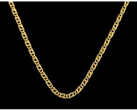 A 9ct Gold Flat Curb Chain, Modern, 500mm overall, gross weight 2.7gThe chain presents in condition commensurate with age and