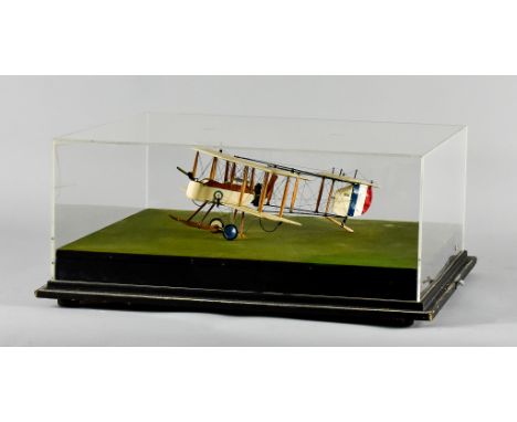 A Late 20th Century Scratch Built Diorama - "Vickers F.B.S The Gunbus World War I (1915)", model by Philip Veale, scale 1:24,