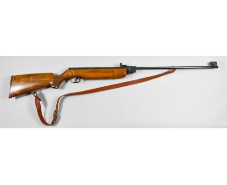 A .5 Calibre Air Rifle by Weihrauch, Model HW35, serial no. 648348, 22ins blued steel barrel with elevating sights, blued ste