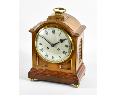 A Late 19th/Early 20th Century Mahogany Cased Mantel Clock of 18th Century Design, by R &amp; C, No.158662, the 6.5ins diamet