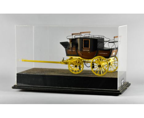 A Late 20th Century Scratch Built Diorama - "Stagecoach, London to Dover Circa 1840", model by Ken Britton, scale 1:36, in pe