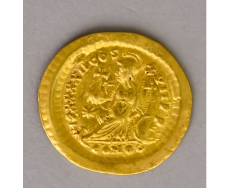An Early Byzantine Gold Solidus of Theodosius II (402 &ndash; 450) Constantinople, 4.4g, fine/very fineTo both sides there is