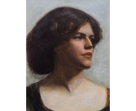 Noel Laura Nisbet (1887-1956), Portrait of a woman's head, unsigned, oil on canvas, 40 x 30cm, 15.75 x 11.75in.Condition repo
