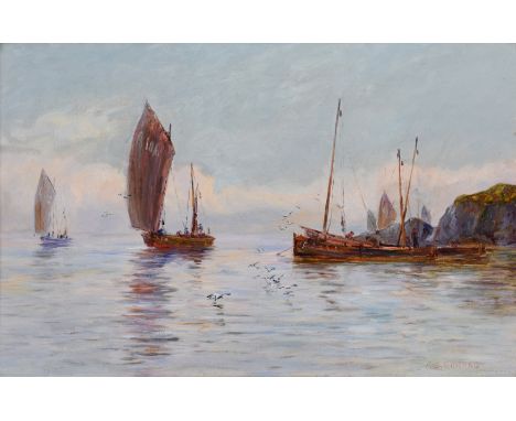 Alfred S. Edward, R.B.A. (1852-1915), "On the East Coast", signed, titled on artist's label verso, oil on canvas, 29 x 44.5cm