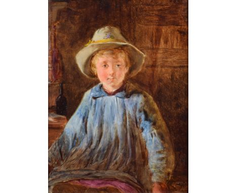 William Howgate (1837-1906), Portrait of a boy, signed and dated 1875, oil on panel, 18 x 13.5cm, 7.25 x 5.25in.