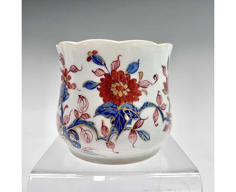 A rare Bow porcelain finger bowl, circa 1750, decorated in the Imari palette. Height 7.5cm.Condition report: This has no rest