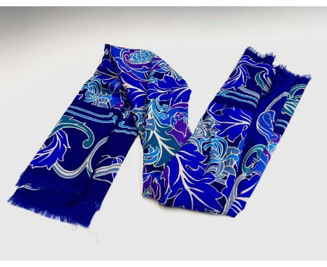A Liberty foliate print Varuna wool scarf, 132cm x 132cm.Condition report: There is no label, only the printed trademark. No 
