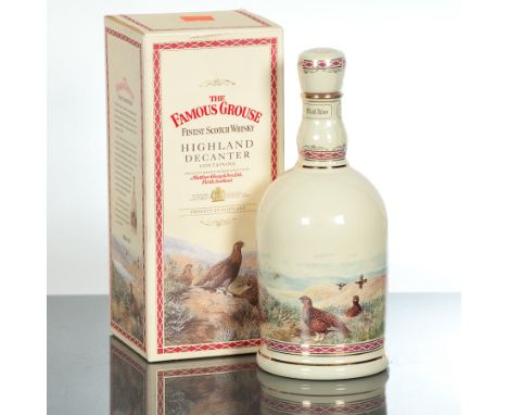 THE FAMOUS GROUSE HIGHLAND DECANTER
Blended Scotch whisky in Wade porcelain decanter. 70cl, 405 volume. In carton. CONDITION 