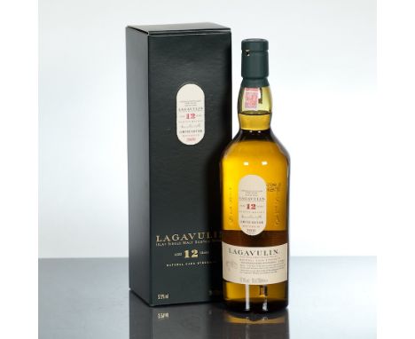 LAGAVULIN 12 YEAR OLD 
Natural cask strength single Islay malt Scotch whisky. Bottled 2009. 70cl, 57.9% volume. In carton. CO