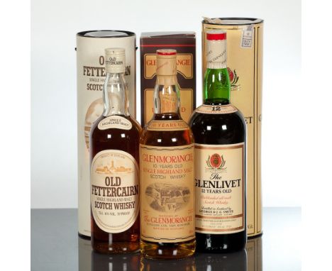 THE GLENLIVET 12 YEAR OLD
Unblended all malt Scotch Whisky, labelled for Duty Free. 1 L, 86 U.S. Proof/43& vol./75° pf, in tu