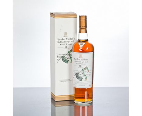 THE MACALLAN SPEAKER MARTIN'S MALT
Single Highland Malt Whisky, aged 10 Years. 700ml, 40% volume, in carton. CONDITION REPORT