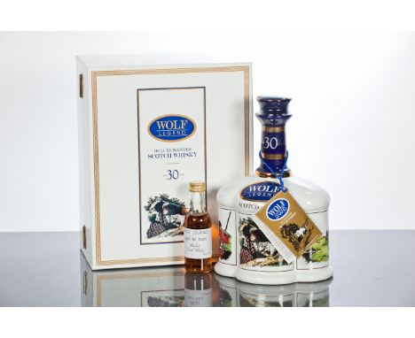 WOLF LEGEND 30 YEAR OLD 
Blended Scotch Whisky by Morrison Bowmore in ceramic vessel, for Taiwanese market. 70cl, 40% volume,