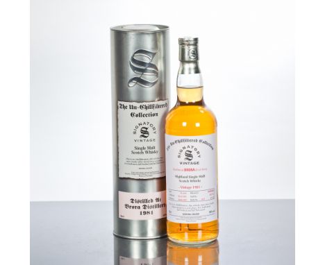 BRORA 1981 SIGNATORY VINTAGE UN-CHILLFILTERED COLLECTION
Single Highland Malt Whisky, aged 23 Year. Distilled 08.12.1981, bot