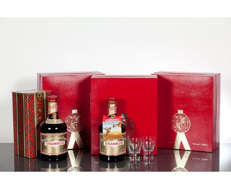 DRAMBUIE 
The Isle of Skye Liqueur. 75cl, 40% volume, in tartan carton.
DRAMBUIE 
Scotch Whisky Liqueur. 23 3/4 fl oz/68cl, 7