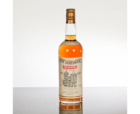 THE SCOTSMAN 150TH ANNIVERSARY 1817-1967 Blended Scotch whisky bottle by Mackinlay-McPherson Ltd, Edinburgh. Aged over 8 year