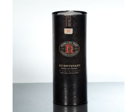 HIGHLAND PARK BICENTENARY VINTAGE 1977 RESERVE
Single Island Malt Whisky, bottled 1998. Bottle No.00204. 700ml, 40% volume, i