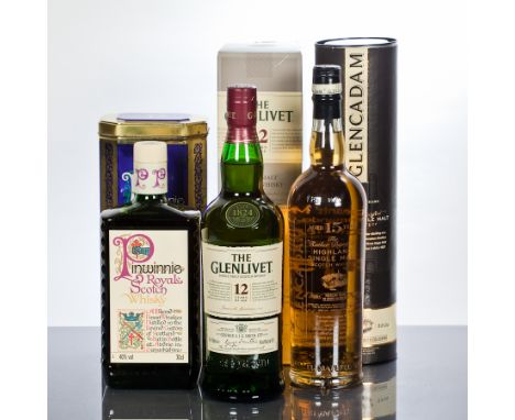 GLENCADAM 15 YEAR OLD  45 COMMANDO GROUP
Single Highland Malt Whisky, distilled 17th June 1996, bottled 12th August 2011. One