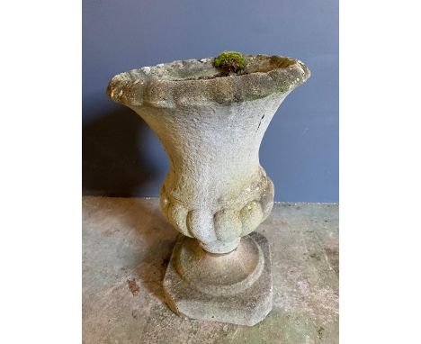 An urn shape planter with scrolled bottom (H46cm)